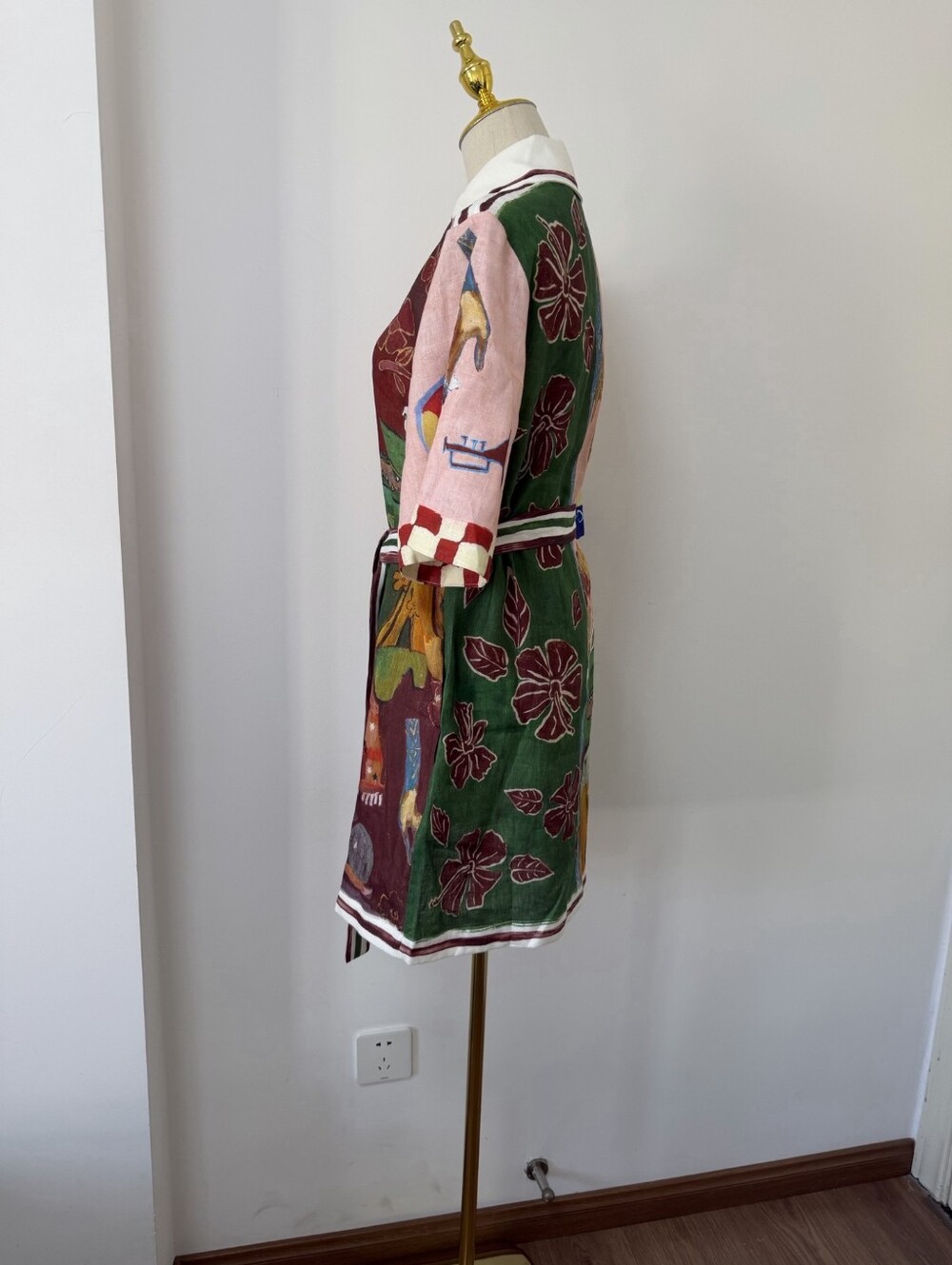 ALEMAIS Tangible Love belted printed linen mini dress - Picture 8 of 12